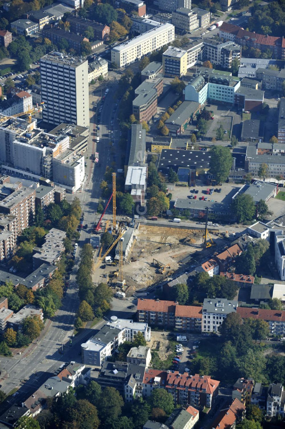 Hamburg aus der Vogelperspektive: Baustelle des Jessenquartier in Hamburger Stadtteil Altona von Hamburg