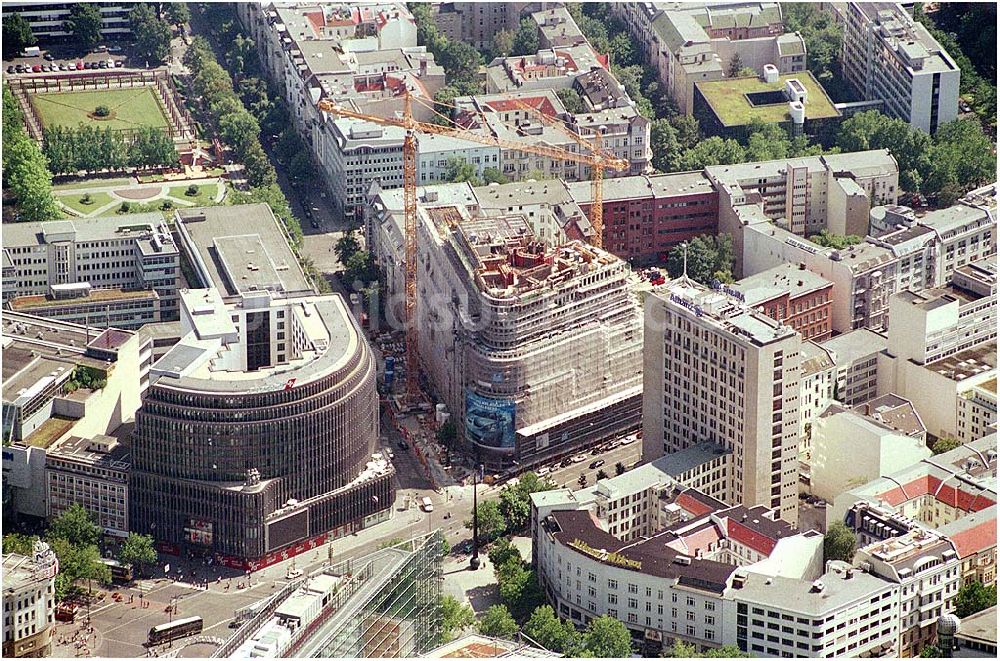 Berlin von oben - Baustelle am Joachimstaler Platz Berlin Charlottenburg