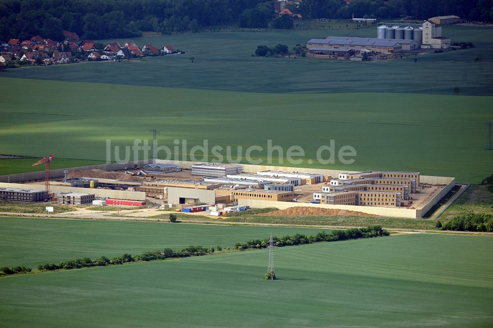 Arnstadt von oben - Baustelle der Jugendstrafanstalt Arnstadt in Thüringen