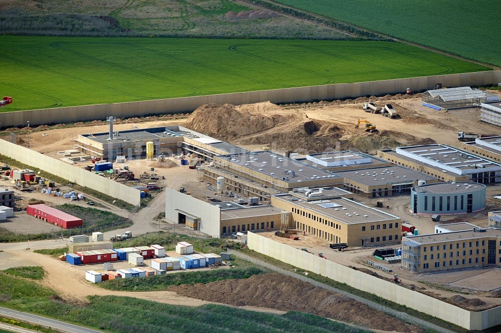 Arnstadt aus der Vogelperspektive: Baustelle der Jugendstrafanstalt Arnstadt in Thüringen