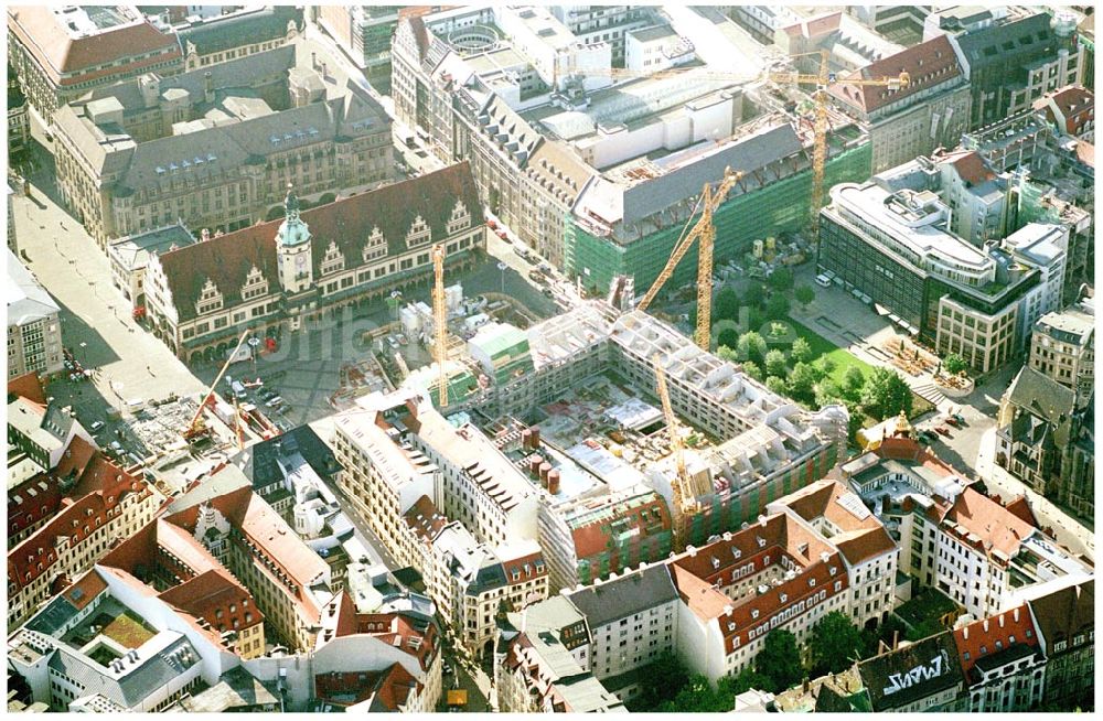 Leipzig aus der Vogelperspektive: Baustelle Kaufhaus Bräuninger