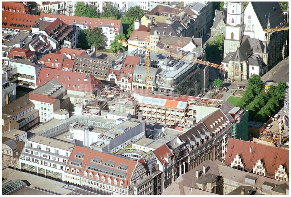 Leipzig von oben - Baustelle Kaufhaus Bräuninger