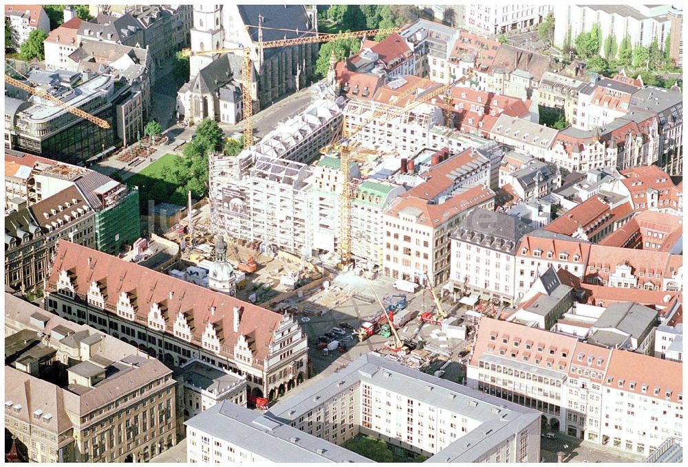 Leipzig aus der Vogelperspektive: Baustelle Kaufhaus Bräuninger