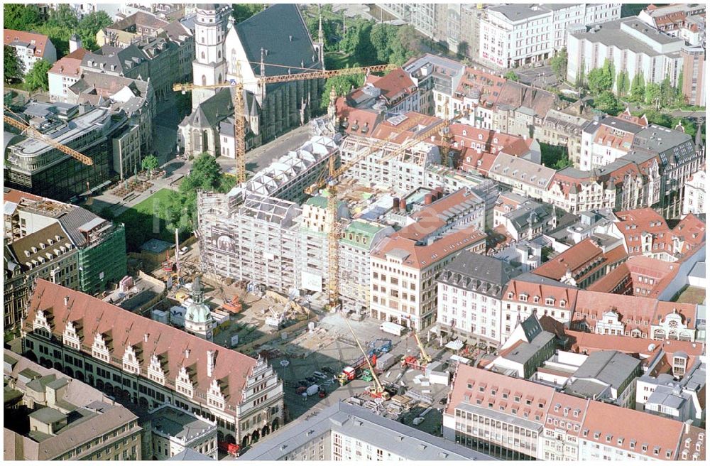 Luftbild Leipzig - Baustelle Kaufhaus Bräuninger