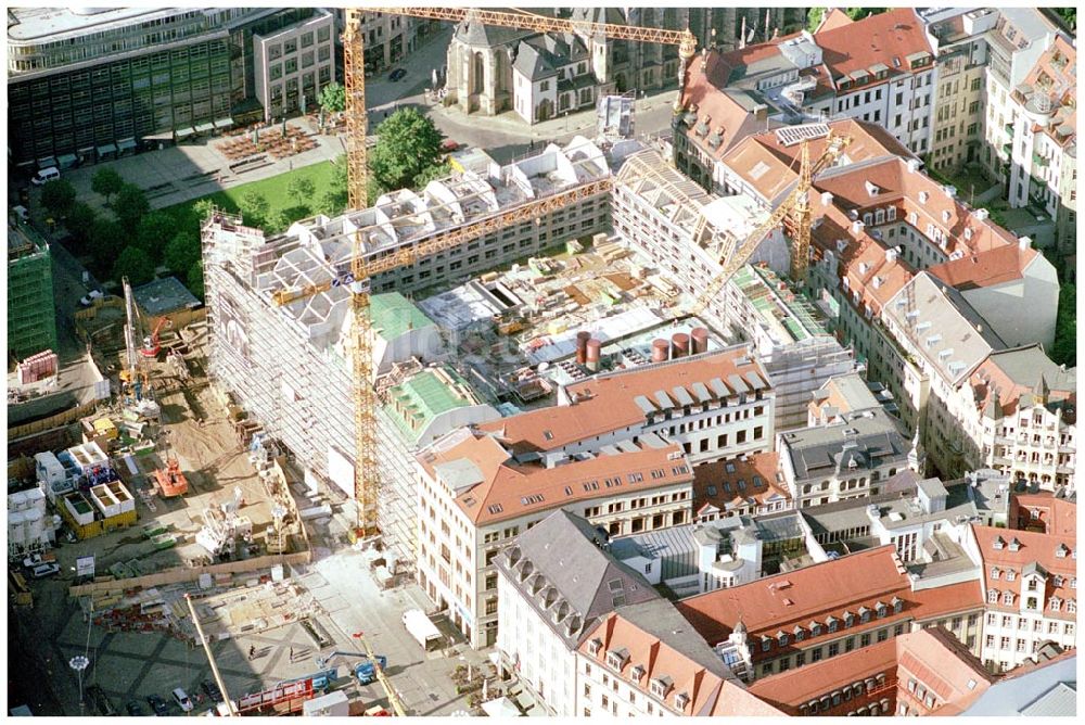 Leipzig aus der Vogelperspektive: Baustelle Kaufhaus Bräuninger