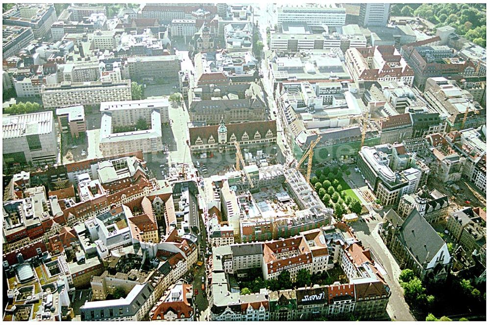 Luftbild Leipzig - Baustelle Kaufhaus Bräuninger