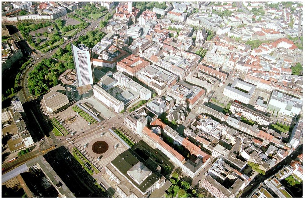 Leipzig aus der Vogelperspektive: Baustelle Kaufhaus Bräuninger