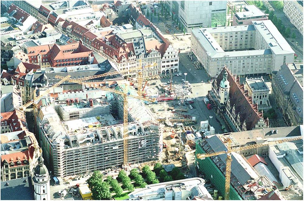 Luftaufnahme Leipzig - Baustelle Kaufhaus Bräuninger