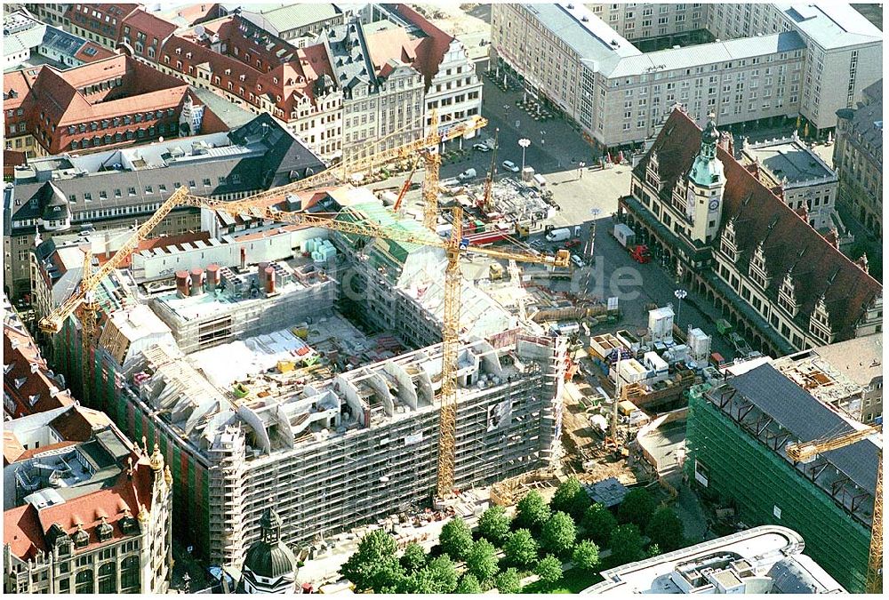 Luftaufnahme Leipzig - Baustelle Kaufhaus Bräuninger