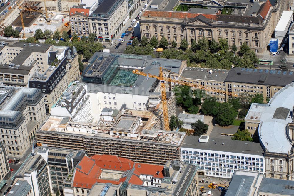 Berlin von oben - Baustelle der KfW (Kreditanstalt für Wiederaufbau) in Berlin-Mitte