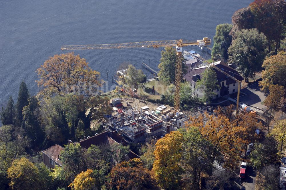 Berlin aus der Vogelperspektive: Baustelle am Kleinen Wannsee 2