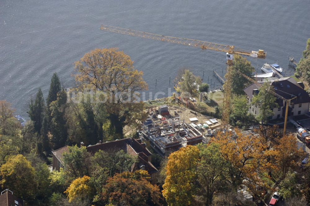 Luftbild Berlin - Baustelle am Kleinen Wannsee 2