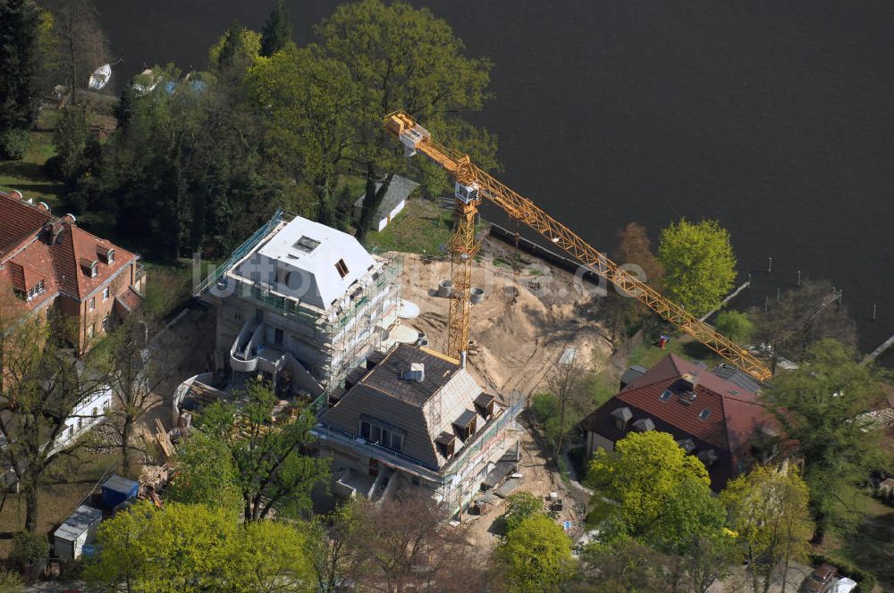 Luftbild Berlin - Baustelle Am Kleinen Wannsee 2 der CONCEPT BAU - PREMIER GmbH