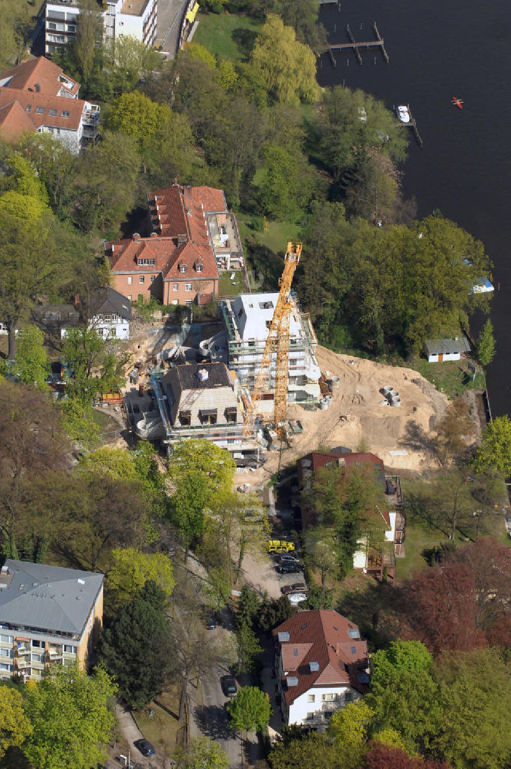 Luftaufnahme Berlin - Baustelle Am Kleinen Wannsee 2 der CONCEPT BAU - PREMIER GmbH