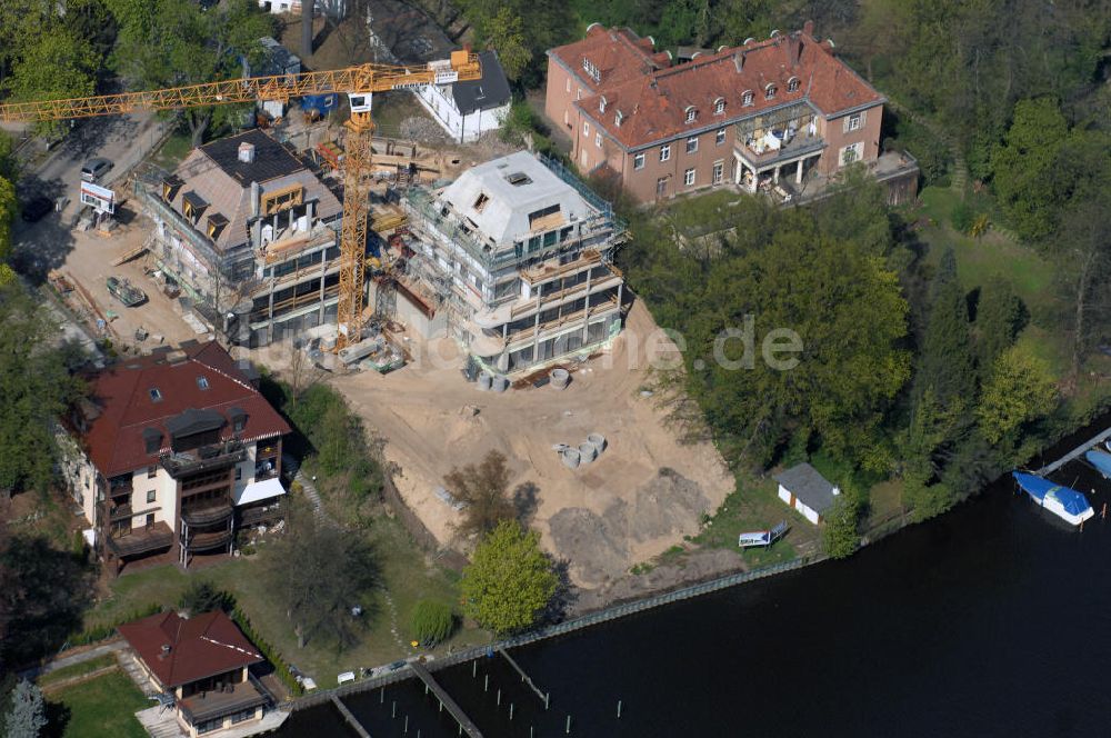 Luftaufnahme Berlin - Baustelle Am Kleinen Wannsee 2 der CONCEPT BAU - PREMIER GmbH