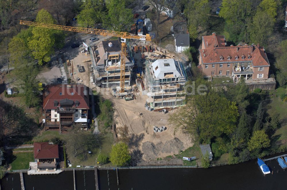 Berlin von oben - Baustelle Am Kleinen Wannsee 2 der CONCEPT BAU - PREMIER GmbH