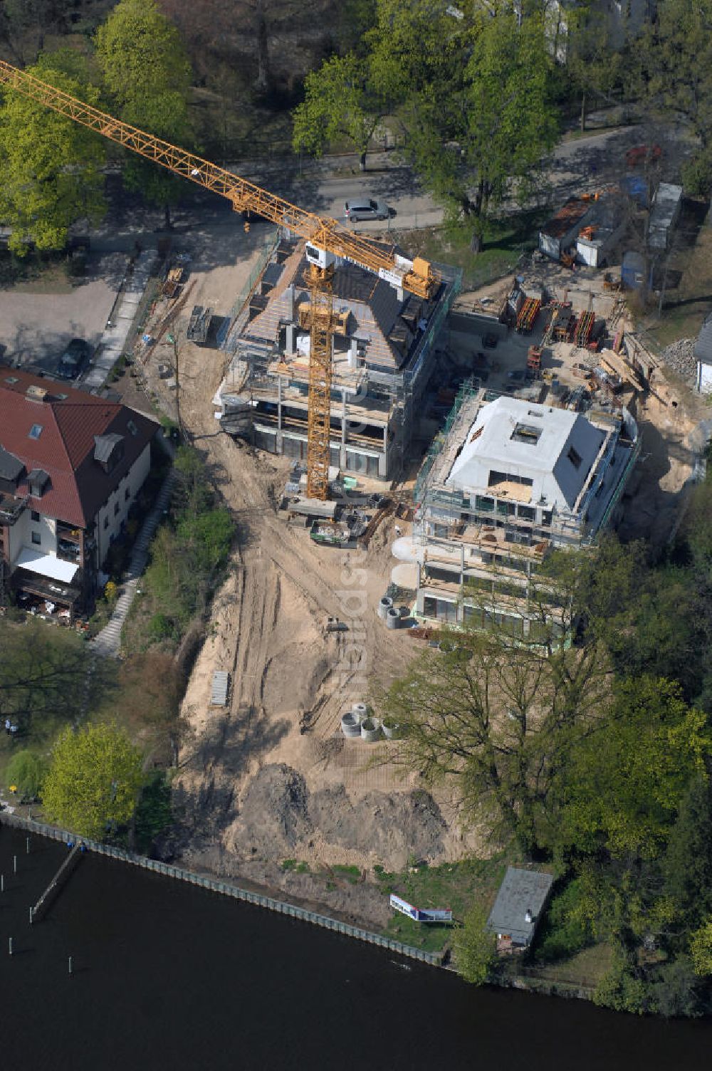 Luftbild Berlin - Baustelle Am Kleinen Wannsee 2 der CONCEPT BAU - PREMIER GmbH