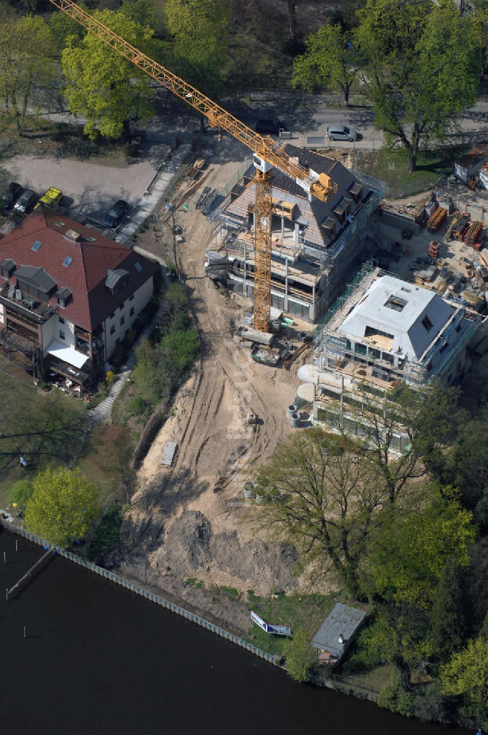 Luftaufnahme Berlin - Baustelle Am Kleinen Wannsee 2 der CONCEPT BAU - PREMIER GmbH