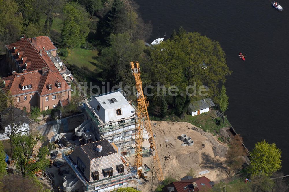 Luftaufnahme Berlin - Baustelle Am Kleinen Wannsee 2 der CONCEPT BAU - PREMIER GmbH