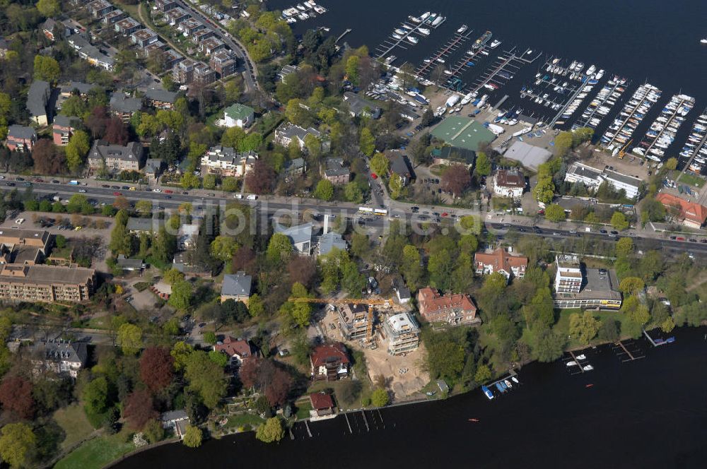 Luftbild Berlin - Baustelle Am Kleinen Wannsee 2 der CONCEPT BAU - PREMIER GmbH