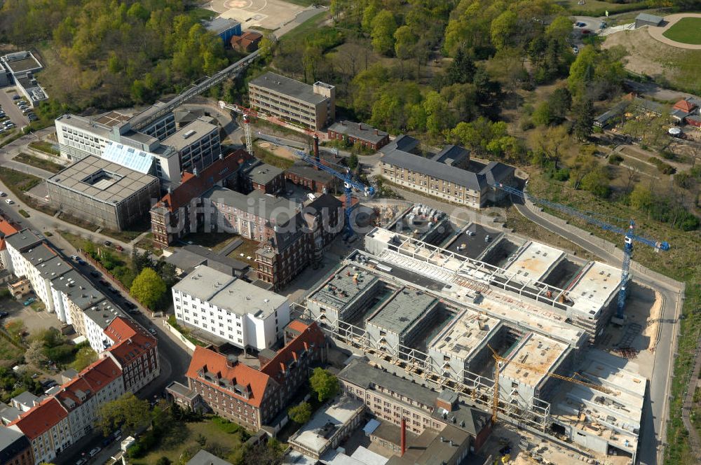 Luftbild Brandenburg - Baustelle Klinikum / clinic Brandenburg