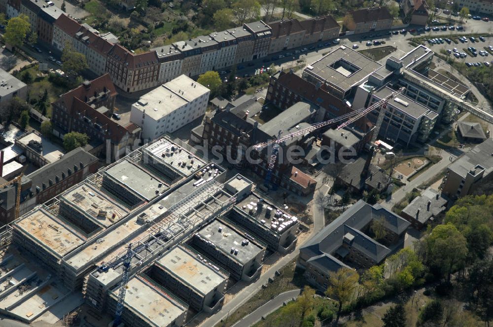 Luftbild Brandenburg - Baustelle Klinikum / clinic Brandenburg