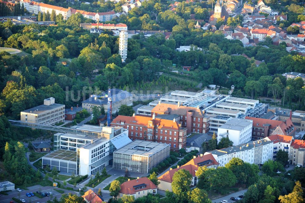 Brandenburg aus der Vogelperspektive: Baustelle Klinikum / clinic Brandenburg