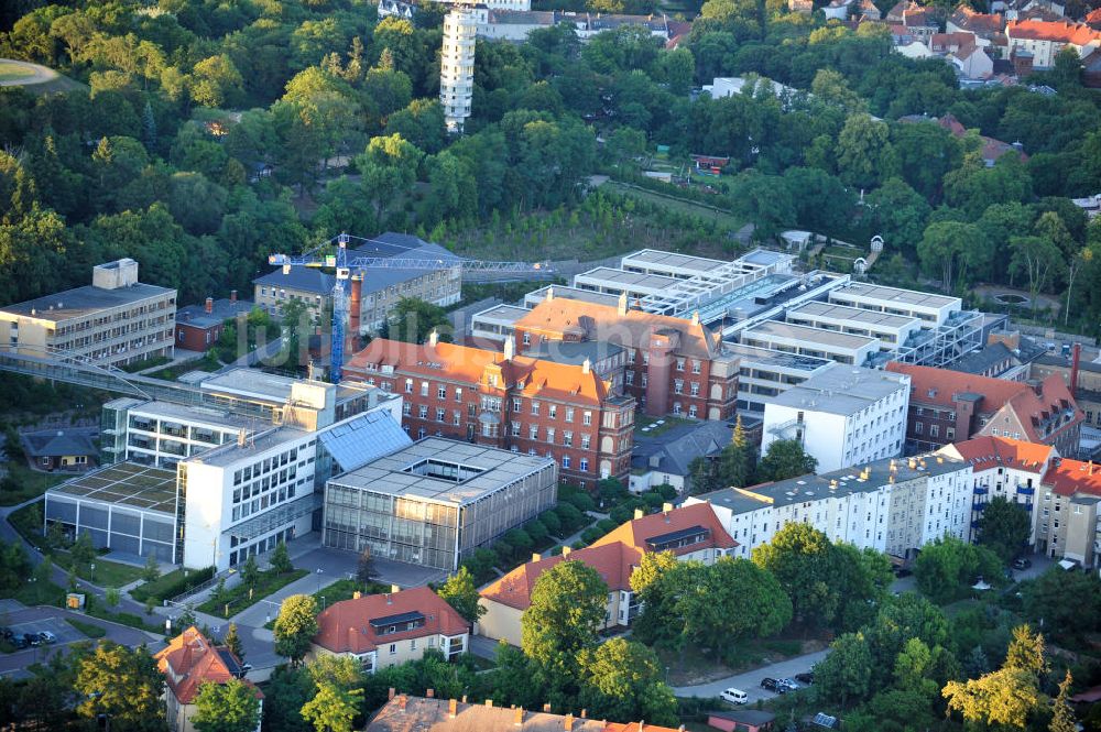 Luftbild Brandenburg - Baustelle Klinikum / clinic Brandenburg