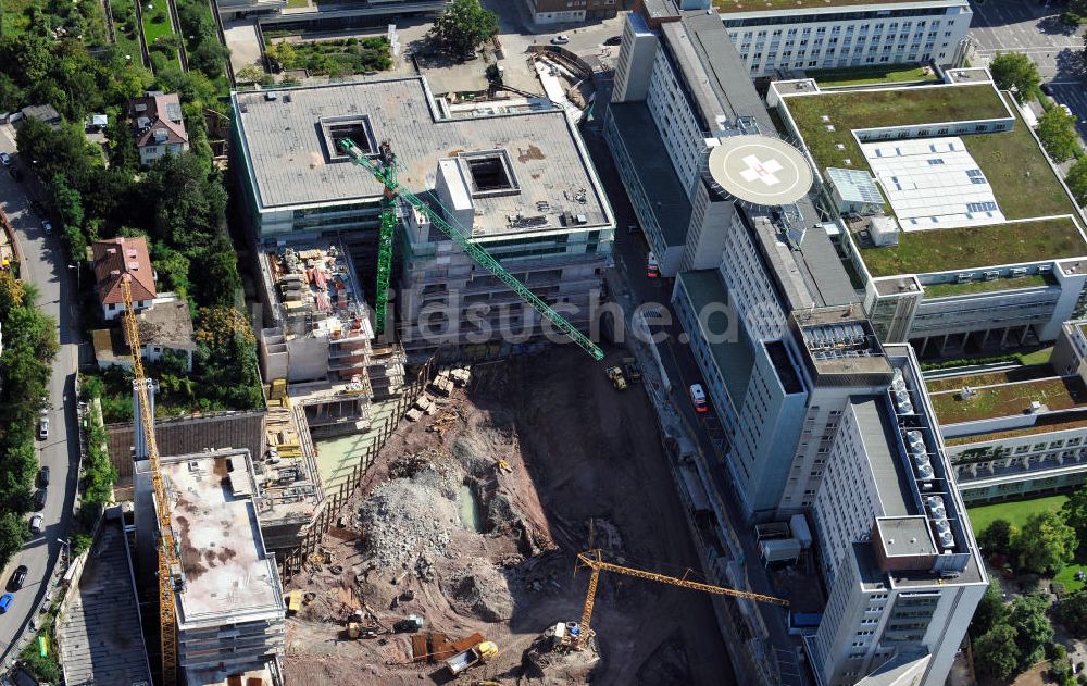 Stuttgart von oben - Baustelle am Klinikum Stuttgart