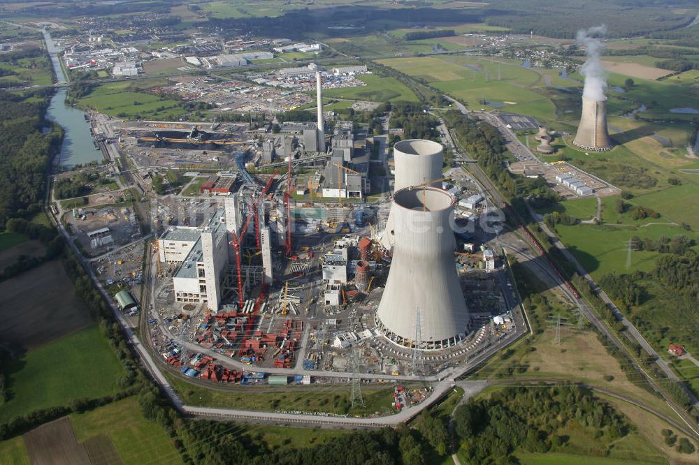 Hamm aus der Vogelperspektive: Baustelle am Kraftwerk Westfalen in Hamm-Uentrop in Nordrhein-Westfalen