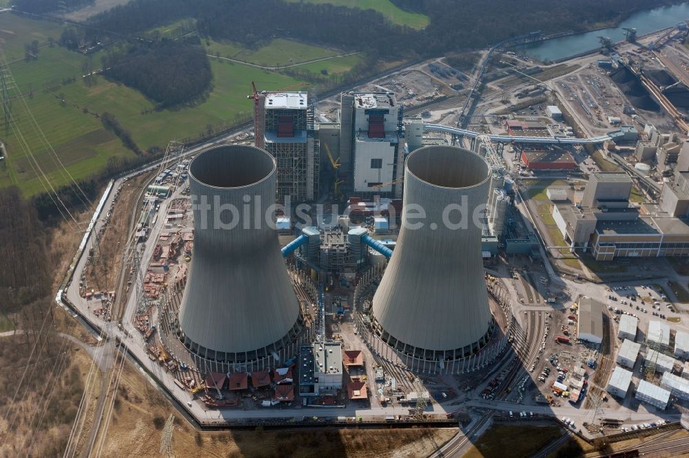 Luftbild Hamm - Baustelle am Kraftwerk Westfalen in Hamm-Uentrop in Nordrhein-Westfalen