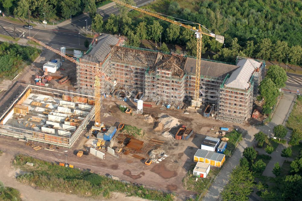 Luftaufnahme Magdeburg - Baustelle Landeshauptarchiv Sachsen-Anhalt in Magdeburg