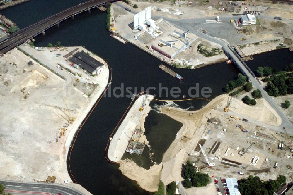 Berlin / Tiergarten von oben - Baustelle Lehrter Bahnhof in berlin / Tiergarten 1995