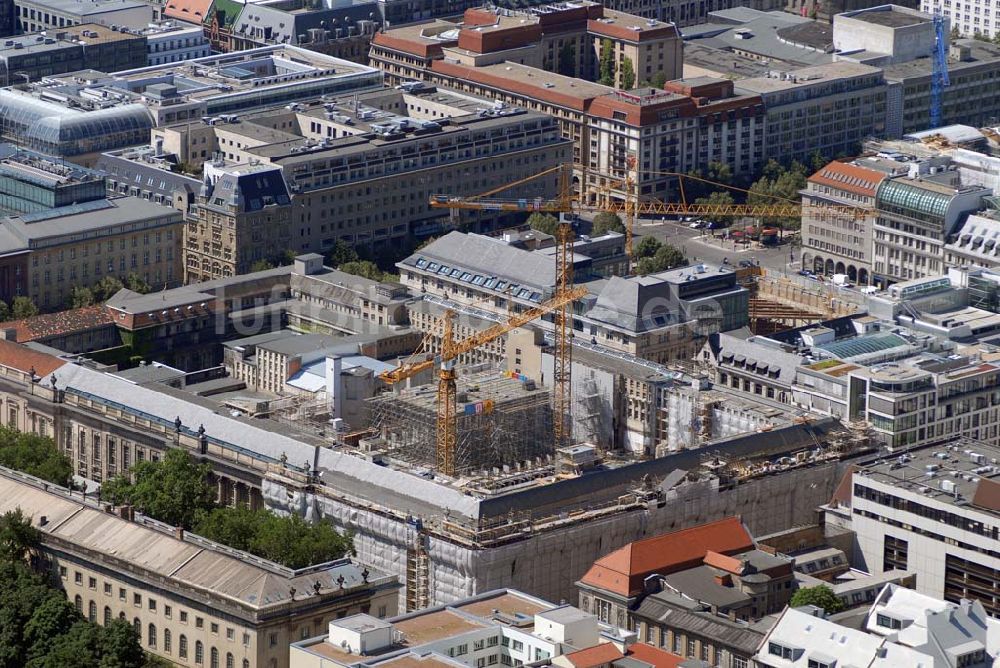 Berlin von oben - Baustelle Lesesaal der Staatsbibliothek Unter den Linden Berlin