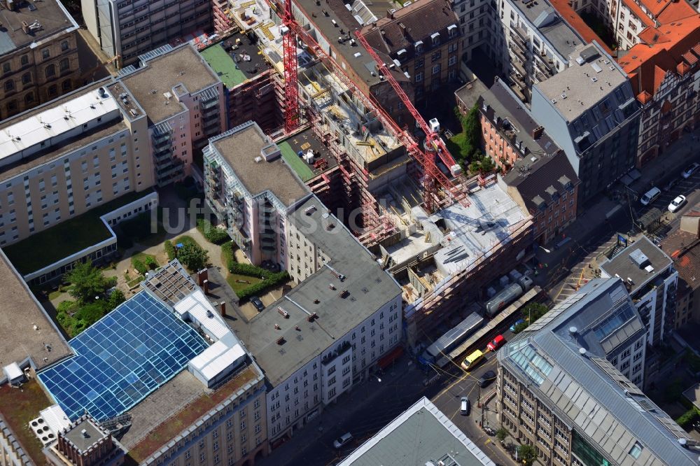 Luftaufnahme Berlin - Baustelle Living108 in der Chausseestraße im Stadtbezirk Mitte von Berlin