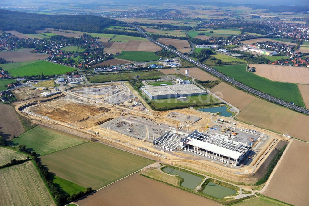 Luftbild Bantorf - Baustelle Logistikzentrum Kaufland im Gewerbegebiet Bantorf