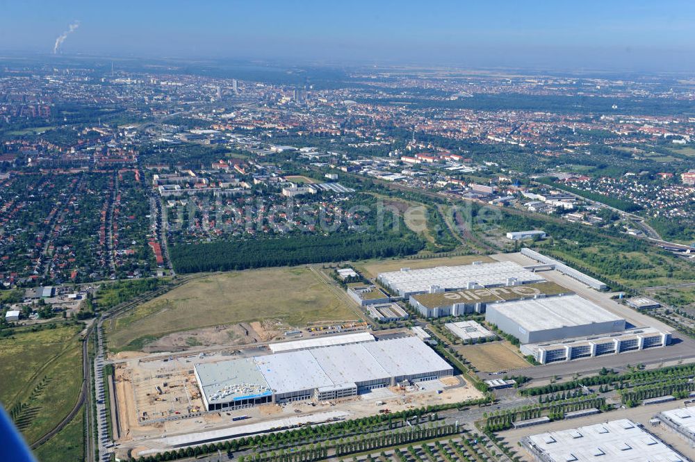 Luftaufnahme Leipzig - Baustelle Logistikzentrum DB Schenker Logistics / Goodman Schenker Leipzig