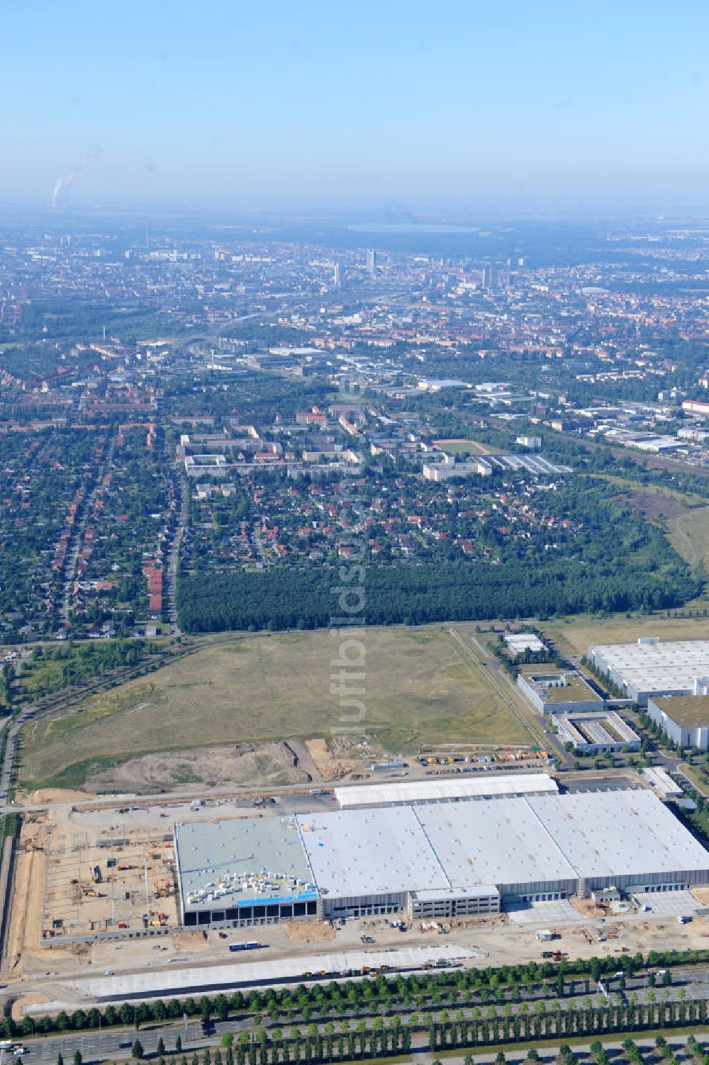 Leipzig von oben - Baustelle Logistikzentrum DB Schenker Logistics / Goodman Schenker Leipzig