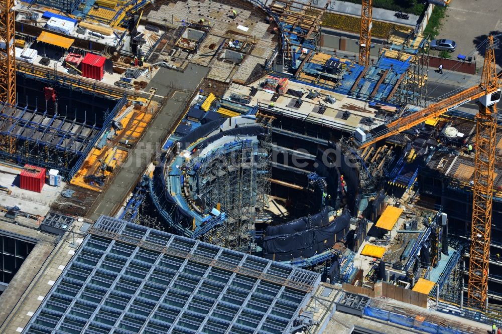 Luftbild Berlin - Baustelle vor dem Marie-Elisabeth-Lüders-Haus im Berliner Regierungsviertel im Bundesland Berlin