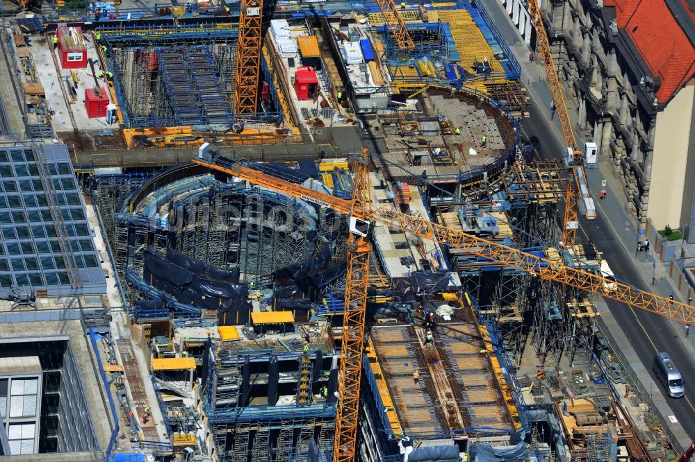 Berlin von oben - Baustelle vor dem Marie-Elisabeth-Lüders-Haus im Berliner Regierungsviertel im Bundesland Berlin