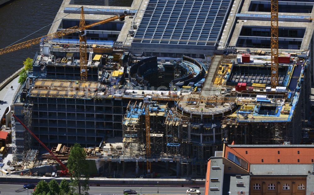 Luftbild Berlin - Baustelle vor dem Marie-Elisabeth-Lüders-Haus im Berliner Regierungsviertel im Bundesland Berlin