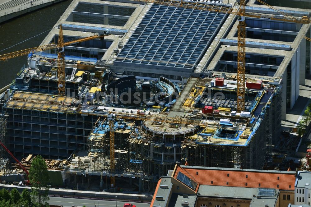 Berlin aus der Vogelperspektive: Baustelle vor dem Marie-Elisabeth-Lüders-Haus im Berliner Regierungsviertel im Bundesland Berlin