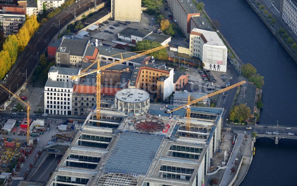 Berlin von oben - Baustelle vor dem Marie-Elisabeth-Lüders-Haus im Berliner Regierungsviertel in Berlin