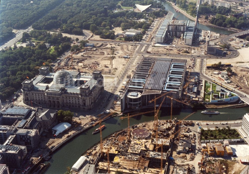 Berlin aus der Vogelperspektive: Baustelle Marie-Elisabeth-Lüders-Haus im Berliner Regierungsviertel in Berlin