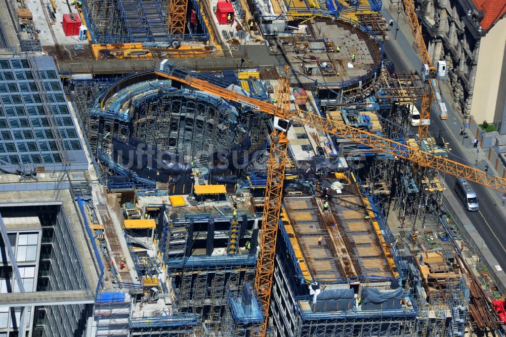 Luftaufnahme Berlin Baustelle vor dem MarieElisabeth