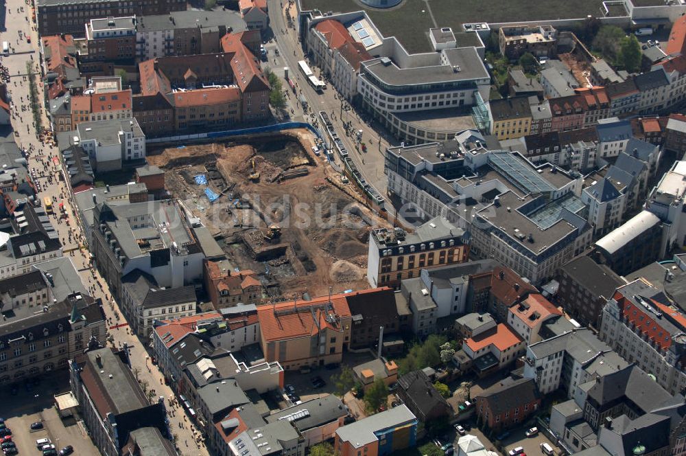 Luftaufnahme Schwerin - Baustelle Marienplatz-Galerie Schwerin