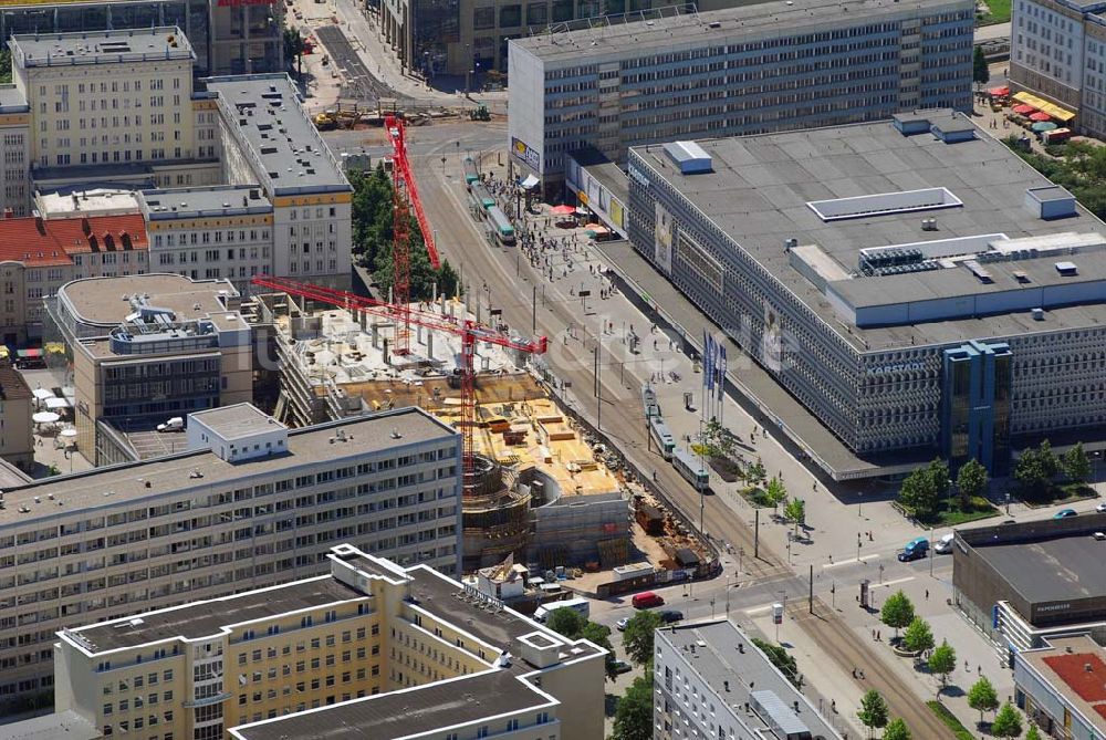 Luftbild Magdeburg - Baustelle Marietta-Quartier am Breiter Weg in Magdeburg