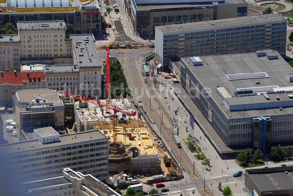 Luftaufnahme Magdeburg - Baustelle Marietta-Quartier am Breiter Weg in Magdeburg