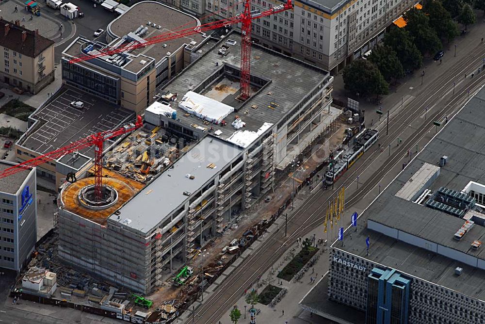 Luftbild Magdeburg - Baustelle Marietta-Quartier am Breiter Weg in Magdeburg