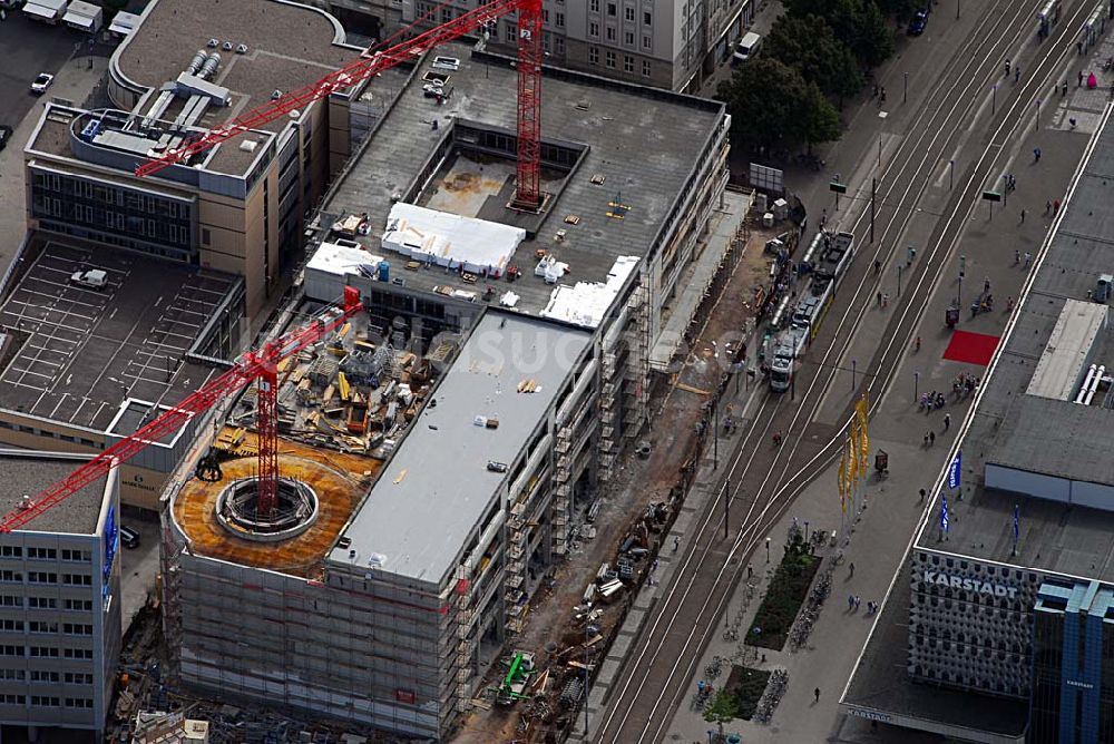 Luftaufnahme Magdeburg - Baustelle Marietta-Quartier am Breiter Weg in Magdeburg